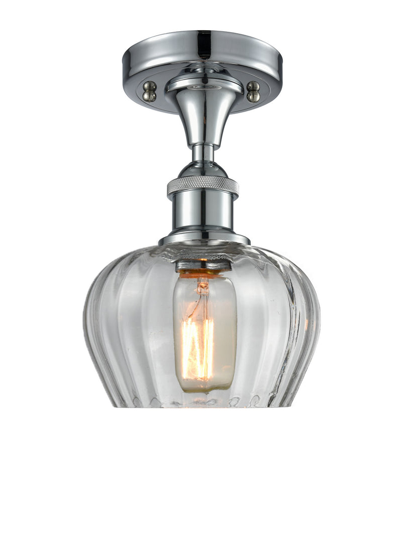 Innovations 516-1C-PC-G92 One Light Semi-Flush Mount, Polished Chrome
