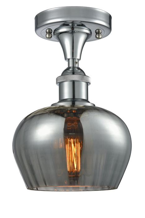 Innovations 516-1C-PC-G93 One Light Semi-Flush Mount, Polished Chrome