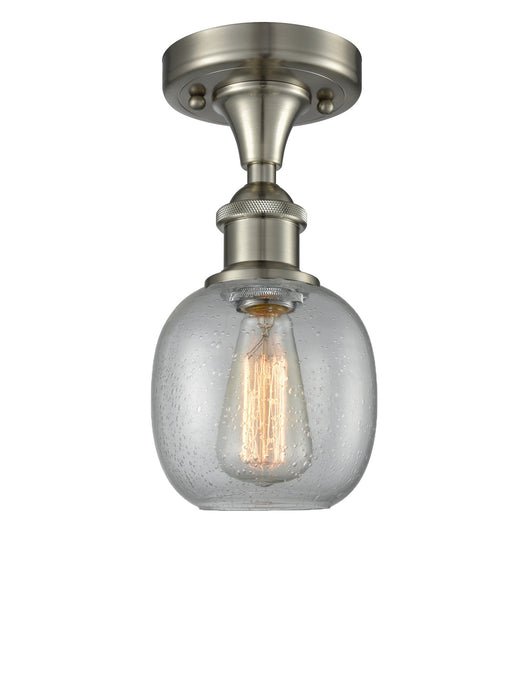 Innovations 516-1C-SN-G104 One Light Flush Mount, Brushed Satin Nickel