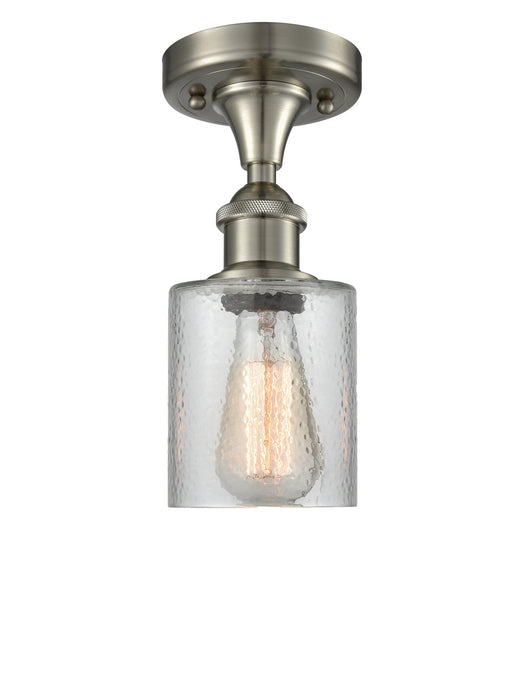 Innovations 516-1C-SN-G112 One Light Semi-Flush Mount, Brushed Satin Nickel