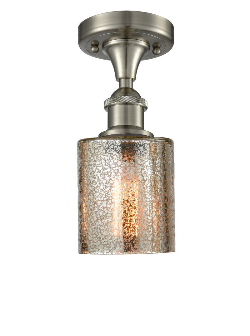 Innovations 516-1C-SN-G116 One Light Semi-Flush Mount, Brushed Satin Nickel