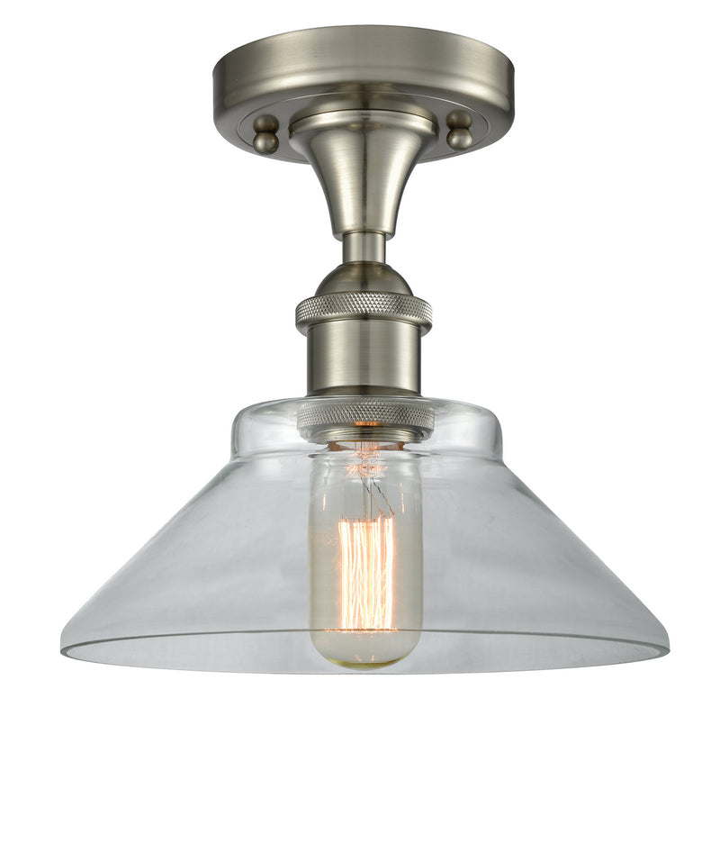 Innovations 516-1C-SN-G132 One Light Flush Mount, Brushed Satin Nickel