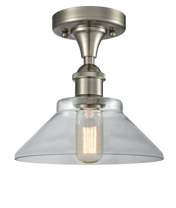 Innovations 516-1C-SN-G132 One Light Flush Mount, Brushed Satin Nickel