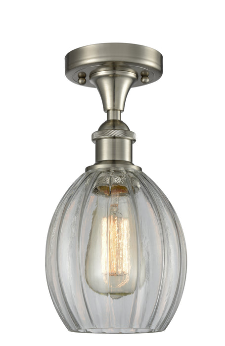 Innovations 516-1C-SN-G82 One Light Semi-Flush Mount, Brushed Satin Nickel