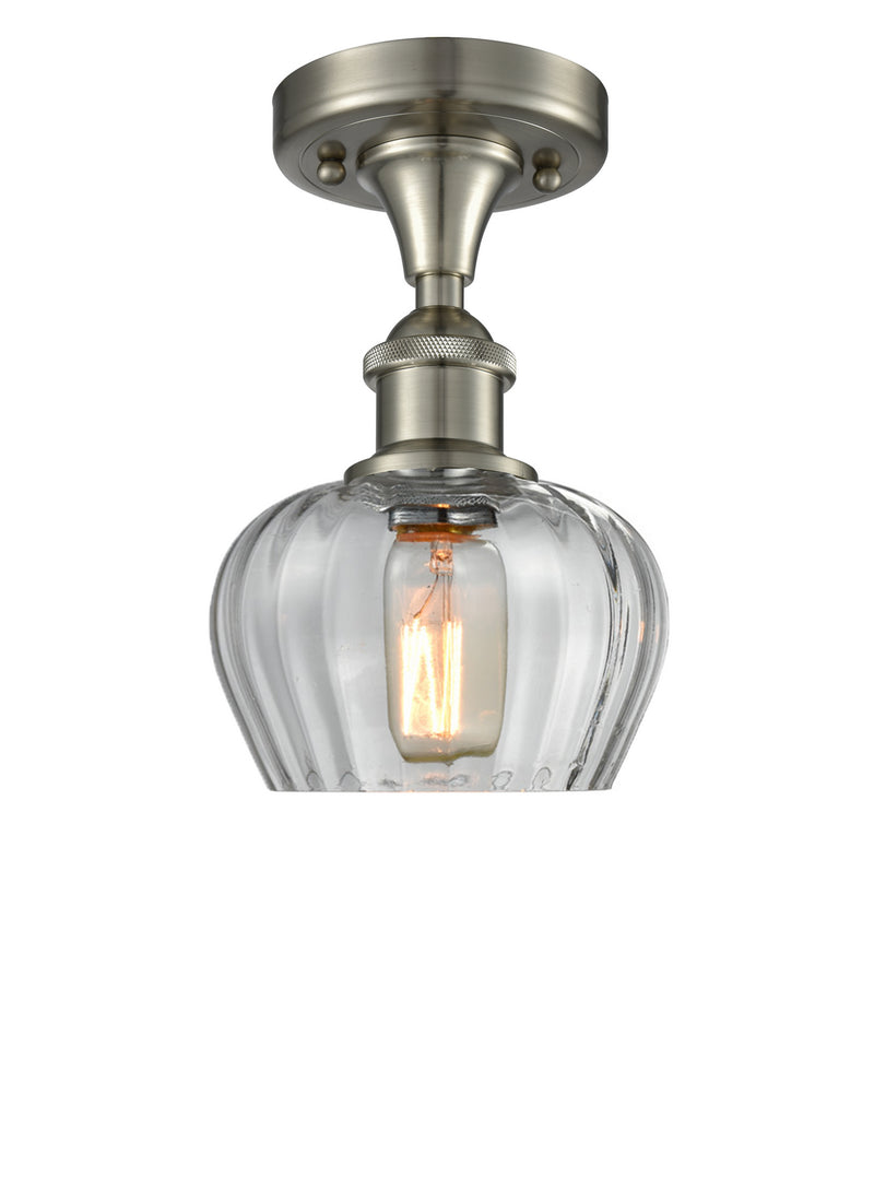 Innovations 516-1C-SN-G92 One Light Semi-Flush Mount, Brushed Satin Nickel