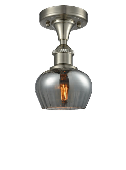 Innovations 516-1C-SN-G93 One Light Semi-Flush Mount, Brushed Satin Nickel