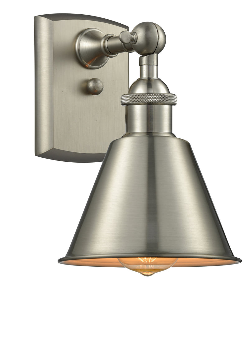 Innovations 516-1W-SN-M8 One Light Wall Sconce, Brushed Satin Nickel