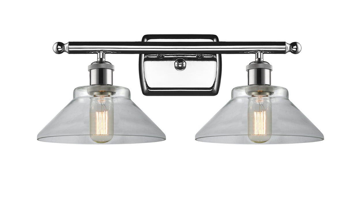 Innovations 516-2W-PC-G132 Two Light Bath Vanity, Polished Chrome