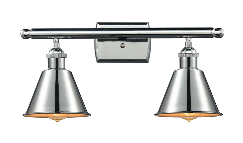 Innovations 516-2W-PC-M8 Two Light Bath Vanity, Polished Chrome