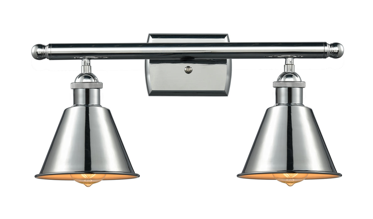 Innovations 516-2W-PC-M8 Two Light Bath Vanity, Polished Chrome