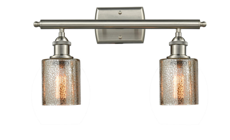 Innovations 516-2W-SN-G116 Two Light Bath Vanity, Brushed Satin Nickel