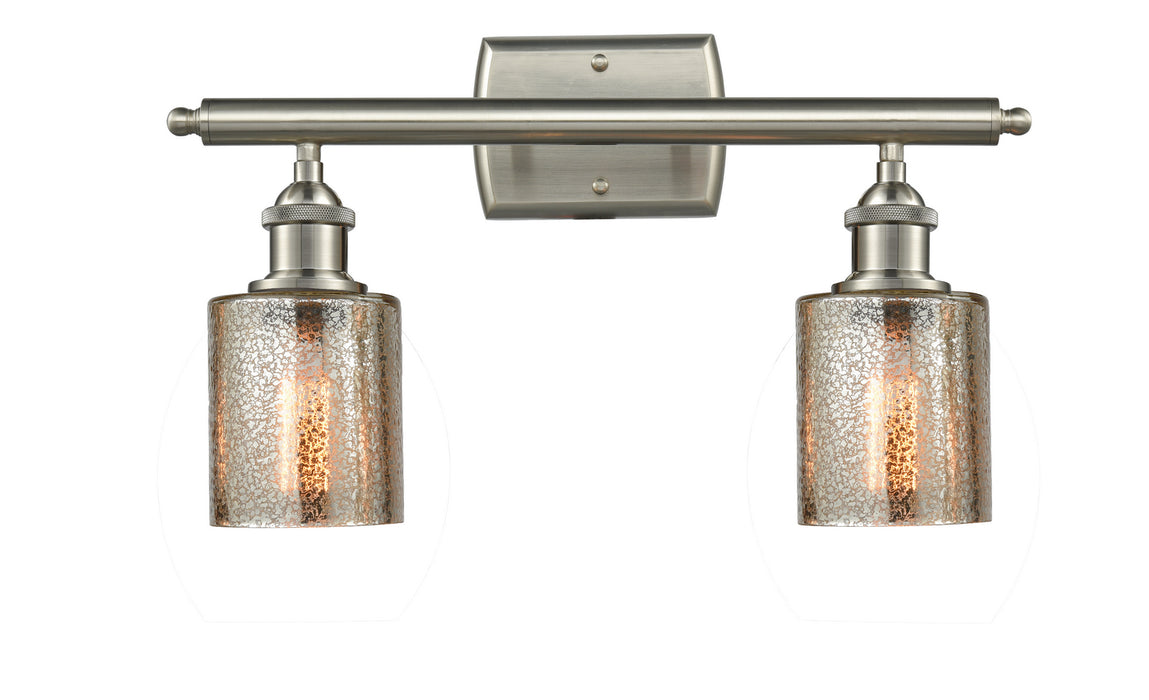 Innovations 516-2W-SN-G116 Two Light Bath Vanity, Brushed Satin Nickel