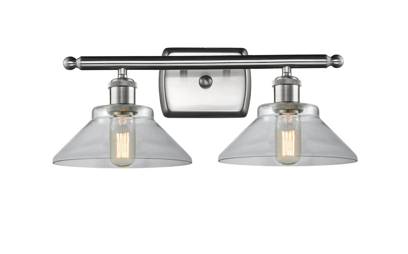 Innovations 516-2W-SN-G132 Two Light Bath Vanity, Brushed Satin Nickel