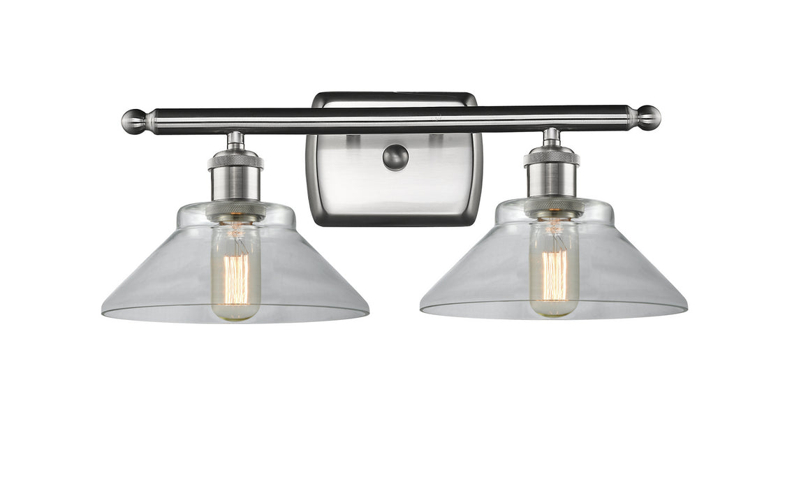 Innovations 516-2W-SN-G132 Two Light Bath Vanity, Brushed Satin Nickel