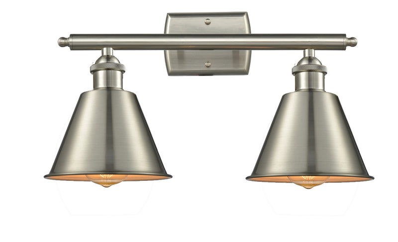Innovations 516-2W-SN-M8 Two Light Bath Vanity, Brushed Satin Nickel
