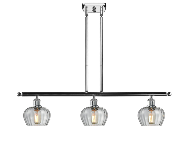 Innovations 516-3I-PC-G92 Three Light Island Pendant, Polished Chrome