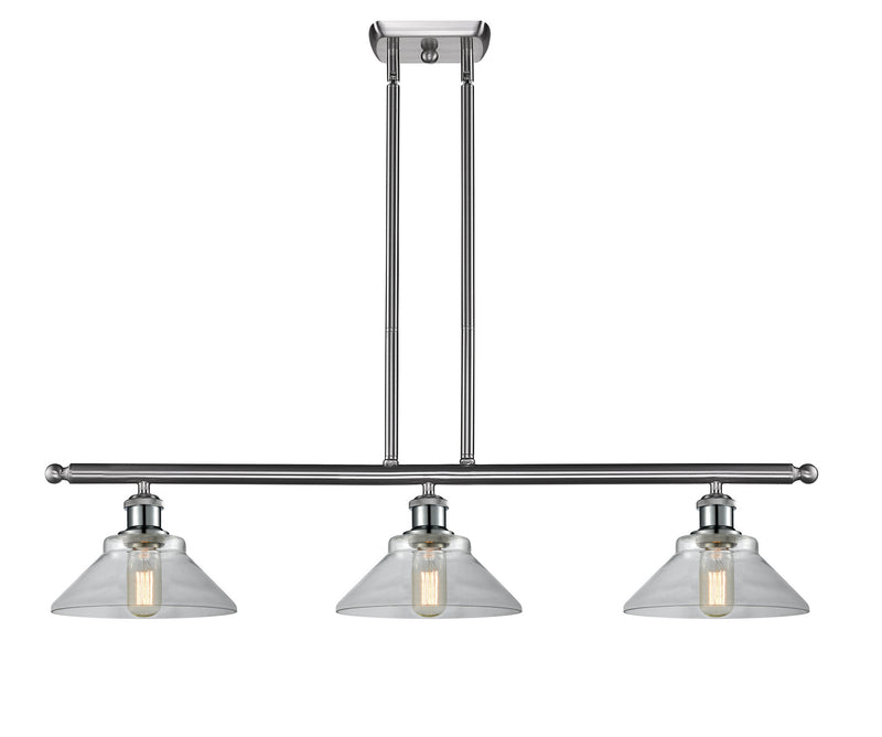 Innovations 516-3I-SN-G132 Three Light Island Pendant, Brushed Satin Nickel