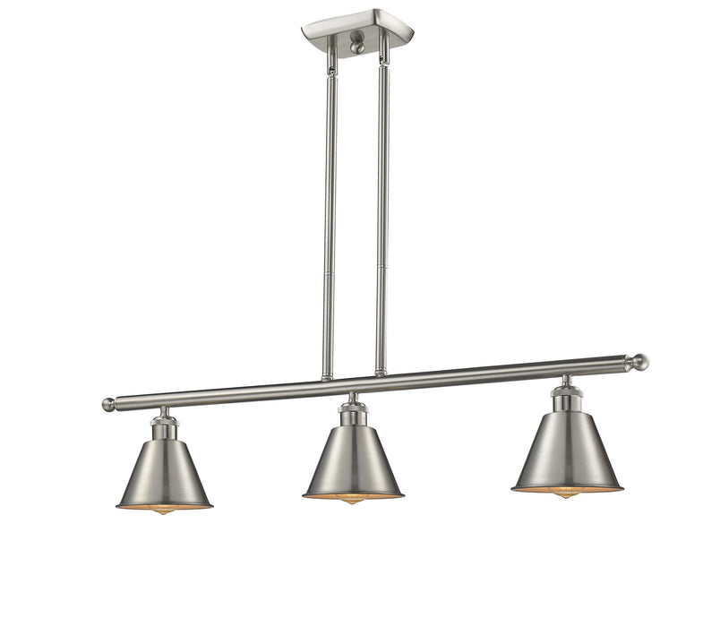 Innovations 516-3I-SN-M8 Three Light Island Pendant, Brushed Satin Nickel