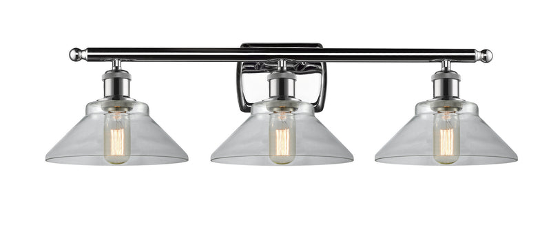 Innovations 516-3W-PC-G132 Three Light Bath Vanity, Polished Chrome