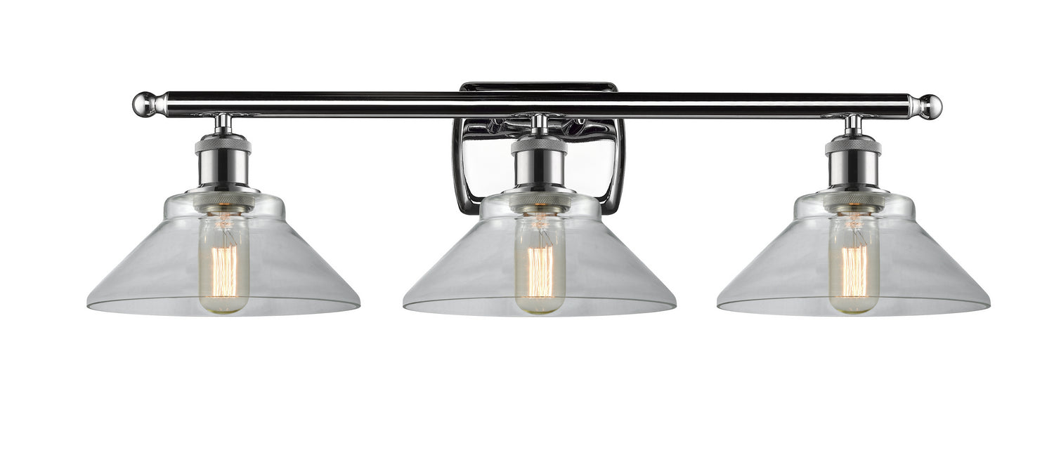 Innovations 516-3W-PC-G132 Three Light Bath Vanity, Polished Chrome