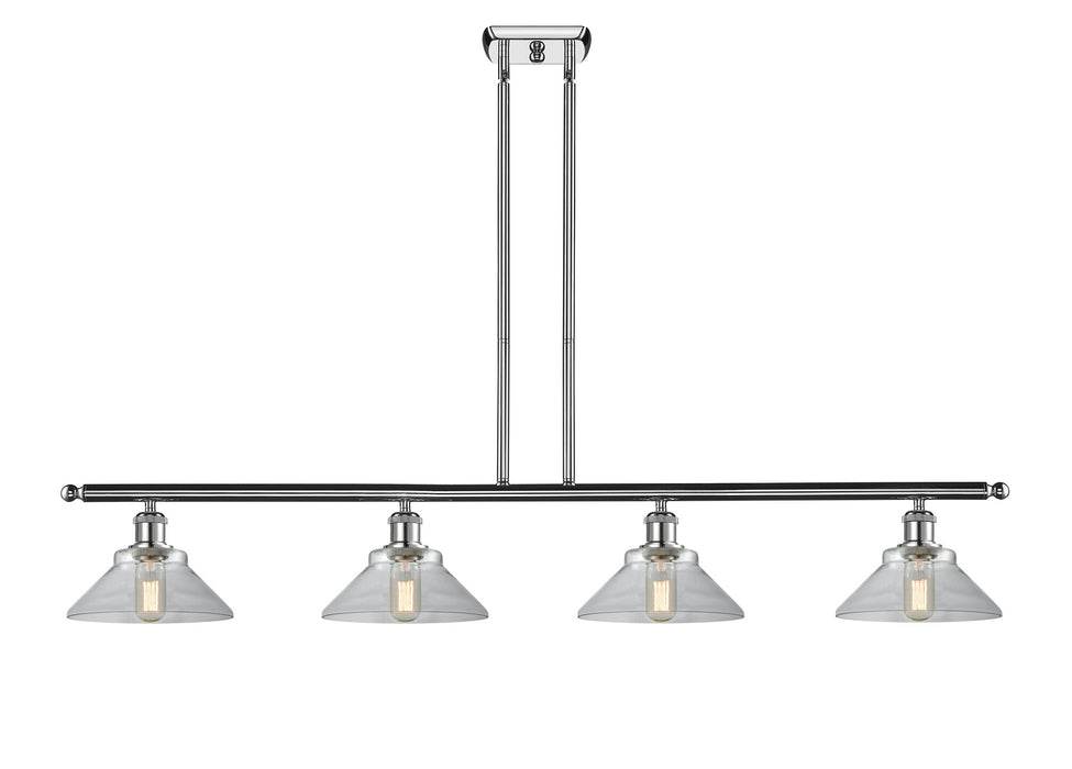 Innovations 516-4I-PC-G132 Four Light Island Pendant, Polished Chrome