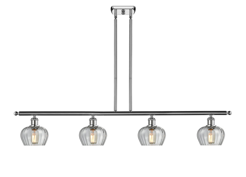 Innovations 516-4I-PC-G92 Four Light Island Pendant, Polished Chrome