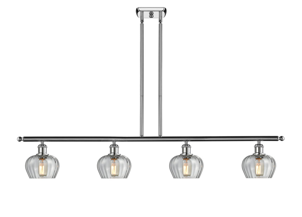 Innovations 516-4I-PC-G92 Four Light Island Pendant, Polished Chrome