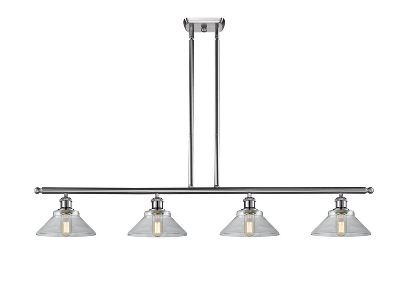 Innovations 516-4I-SN-G132 Four Light Island Pendant, Brushed Satin Nickel