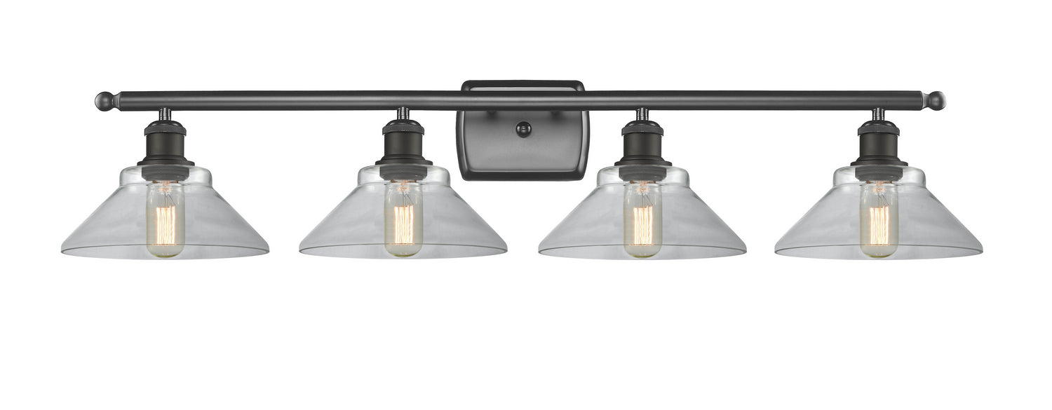 Innovations 516-4W-OB-G132 Four Light Bath Vanity, Oil Rubbed Bronze