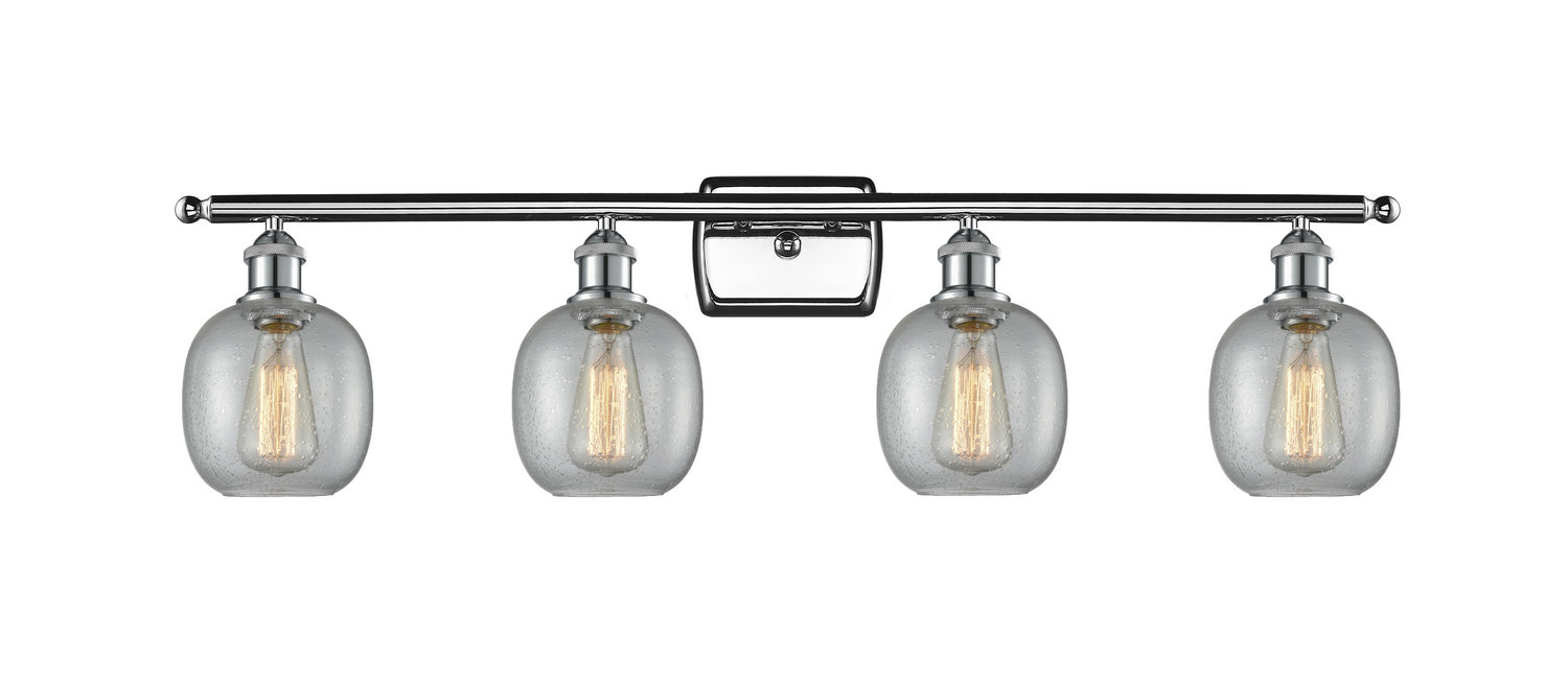 Innovations 516-4W-PC-G104 Four Light Bath Vanity, Polished Chrome
