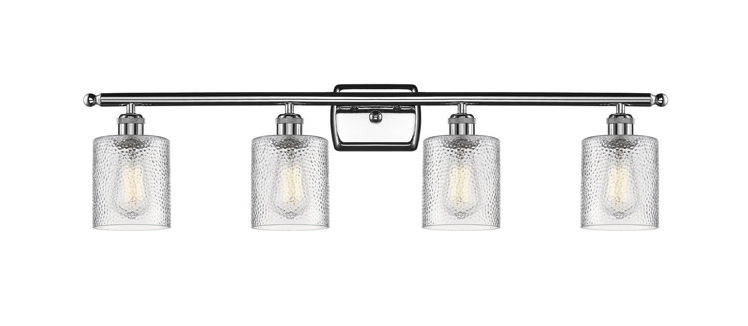 Innovations 516-4W-PC-G112 Four Light Bath Vanity, Polished Chrome