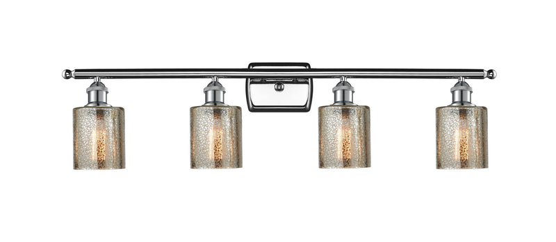 Innovations 516-4W-PC-G116 Four Light Bath Vanity, Polished Chrome