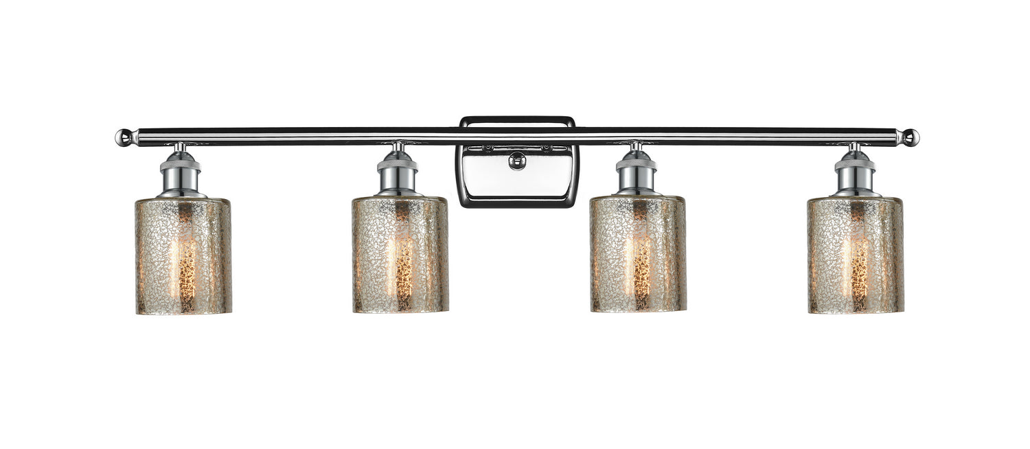 Innovations 516-4W-PC-G116 Four Light Bath Vanity, Polished Chrome