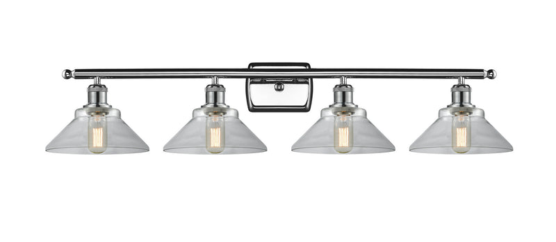 Innovations 516-4W-PC-G132 Four Light Bath Vanity, Polished Chrome