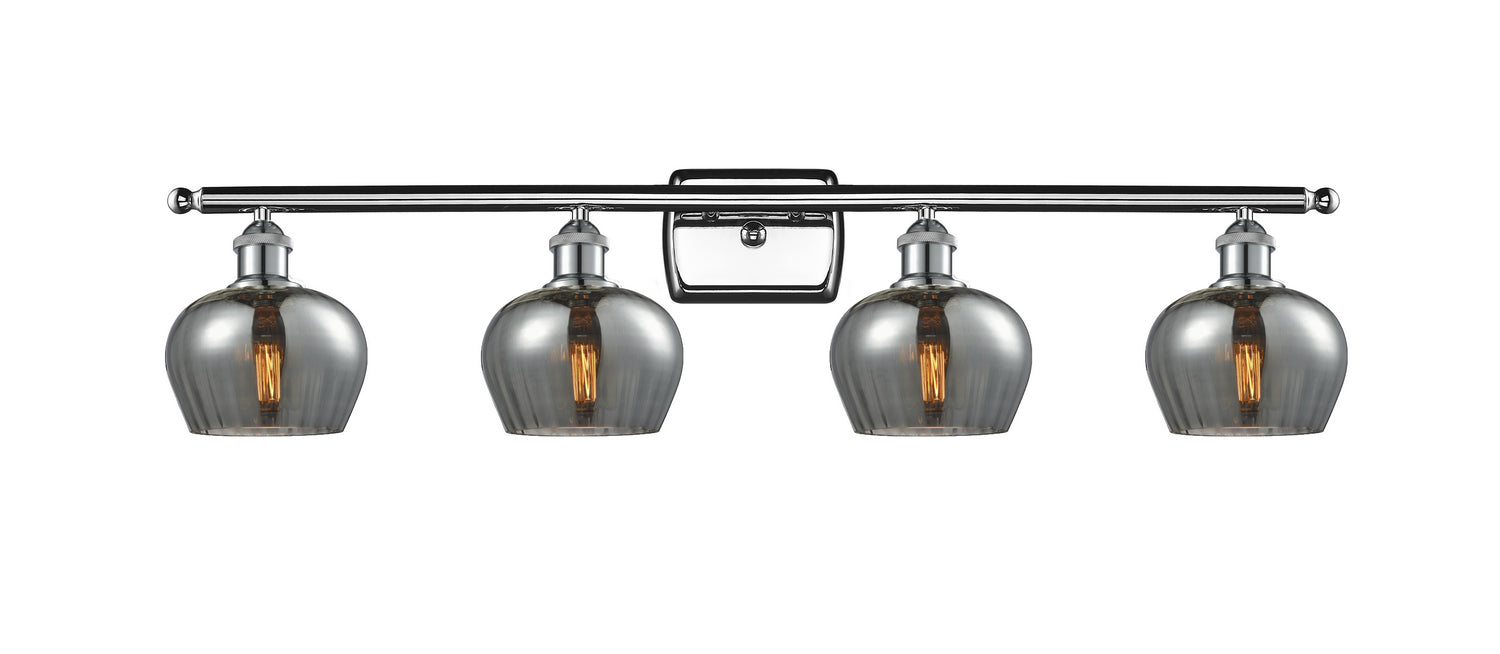 Innovations 516-4W-PC-G93 Four Light Bath Vanity, Polished Chrome