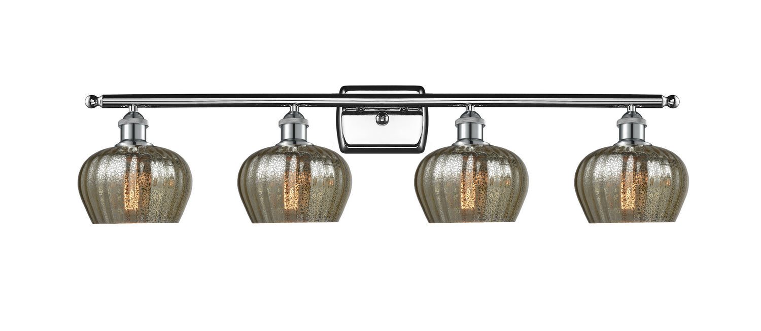 Innovations 516-4W-PC-G96 Four Light Bath Vanity, Polished Chrome