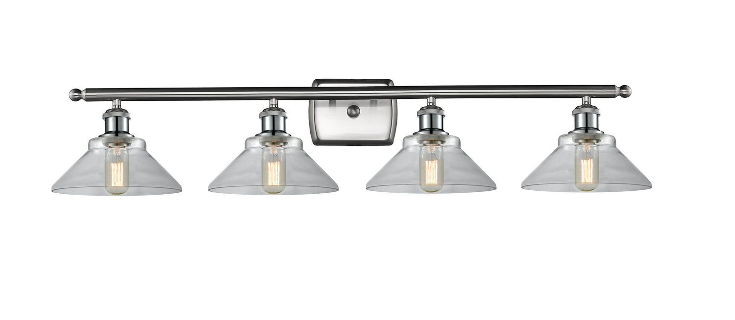 Innovations 516-4W-SN-G132 Four Light Bath Vanity, Brushed Satin Nickel