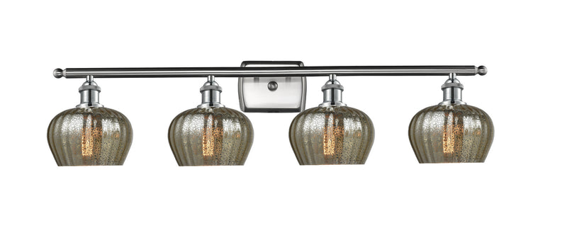 Innovations 516-4W-SN-G96 Four Light Bath Vanity, Brushed Satin Nickel