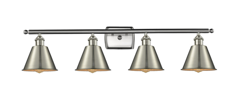 Innovations 516-4W-SN-M8 Four Light Bath Vanity, Brushed Satin Nickel