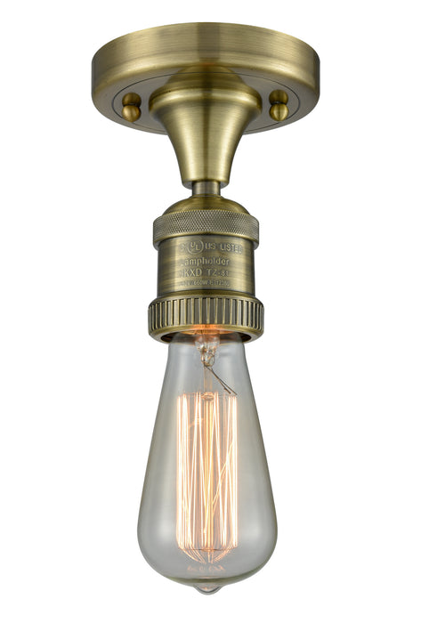 Innovations 517-1C-AB One Light Semi-Flush Mount, Antique Brass