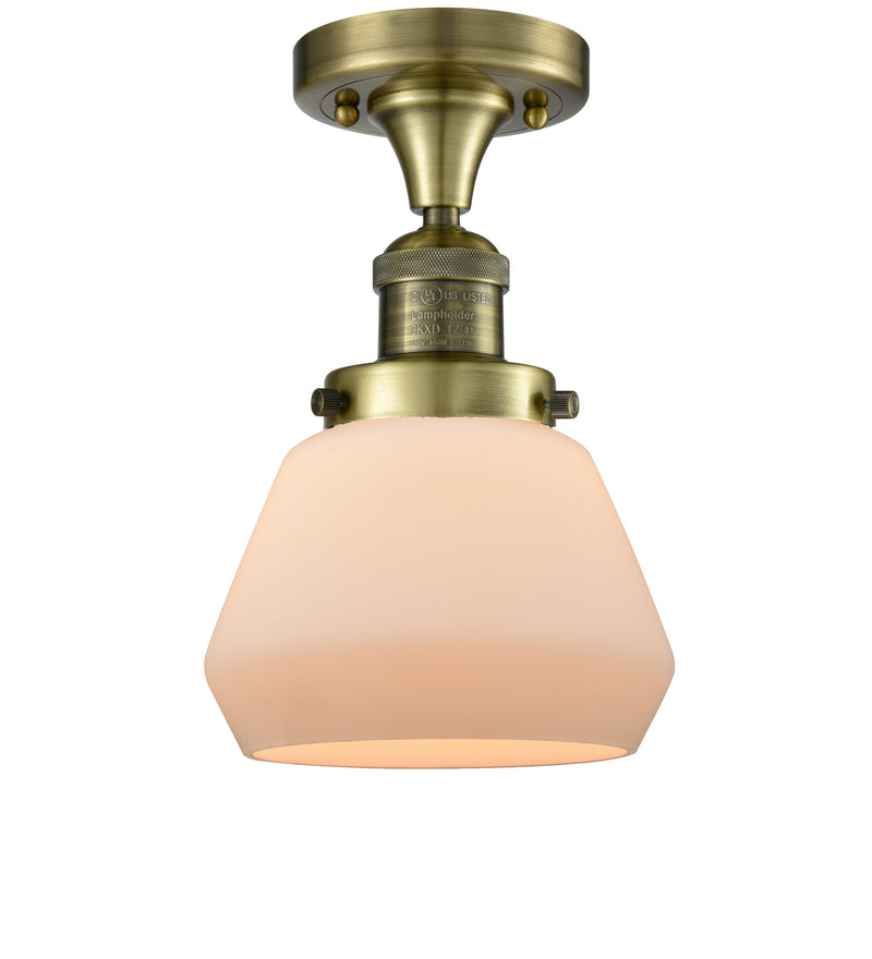 Innovations 517-1CH-AB-G171 One Light Semi-Flush Mount, Antique Brass