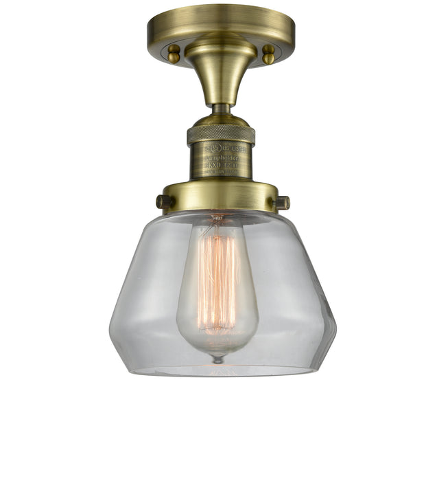 Innovations 517-1CH-AB-G172 One Light Semi-Flush Mount, Antique Brass