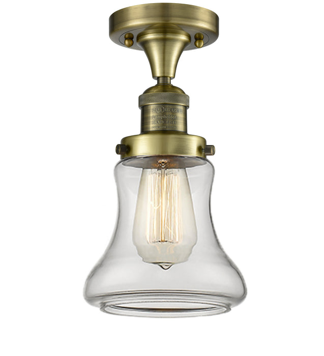Innovations 517-1CH-AB-G192 One Light Semi-Flush Mount, Antique Brass