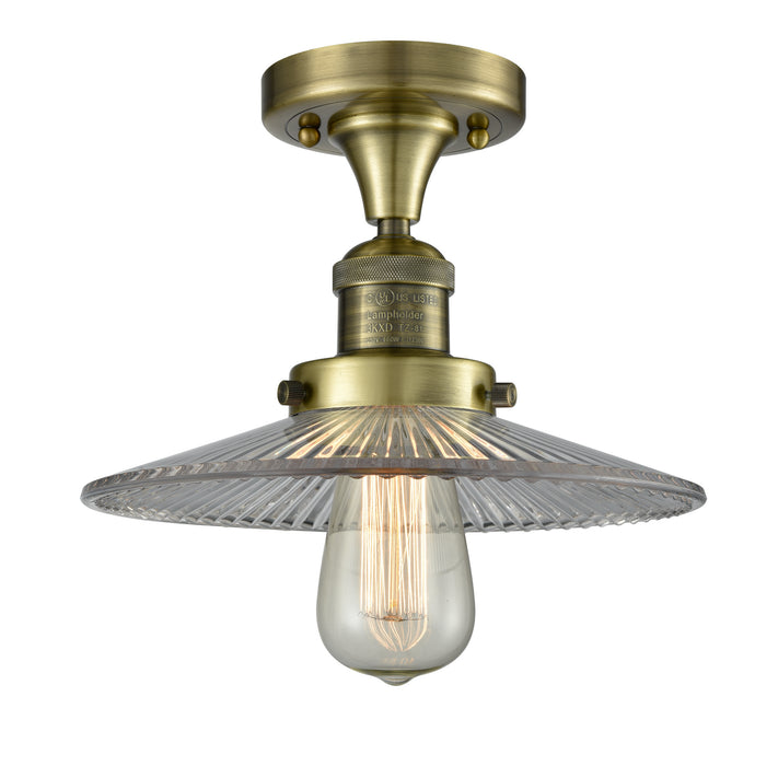 Innovations 517-1CH-AB-G2 One Light Semi-Flush Mount, Antique Brass