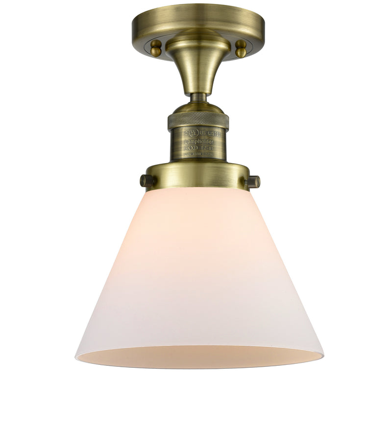 Innovations 517-1CH-AB-G41 One Light Semi-Flush Mount, Antique Brass