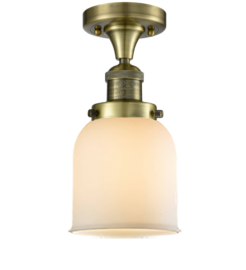 Innovations 517-1CH-AB-G51 One Light Semi-Flush Mount, Antique Brass