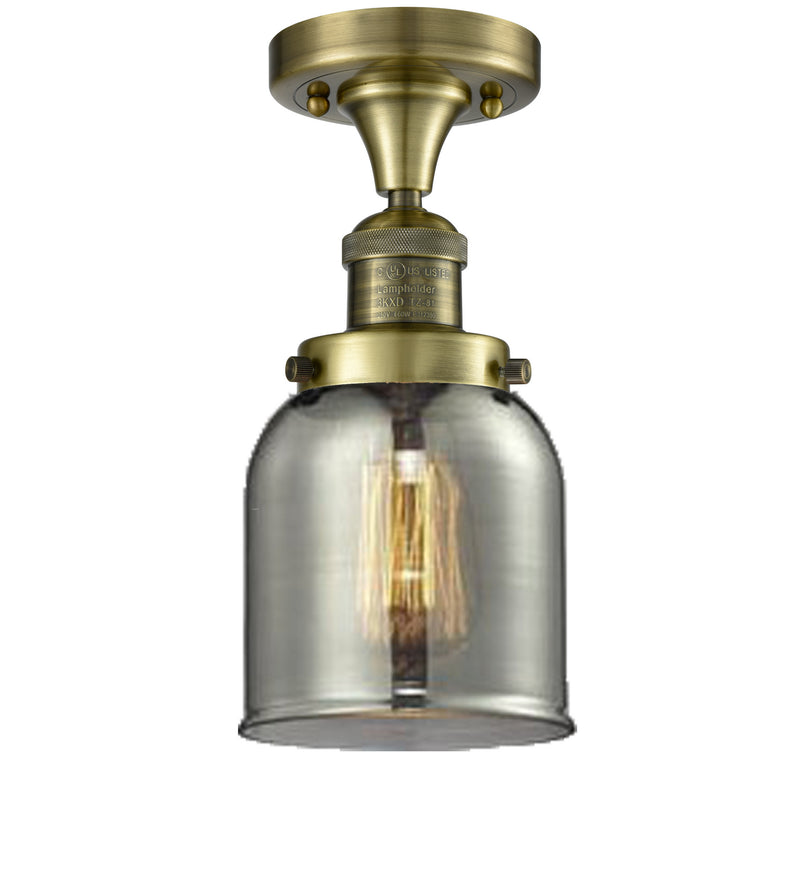 Innovations 517-1CH-AB-G53 One Light Semi-Flush Mount, Antique Brass