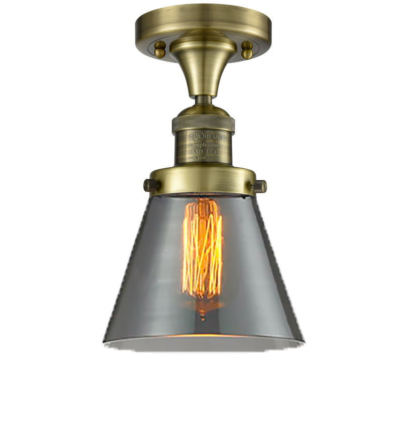Innovations 517-1CH-AB-G63 One Light Semi-Flush Mount, Antique Brass