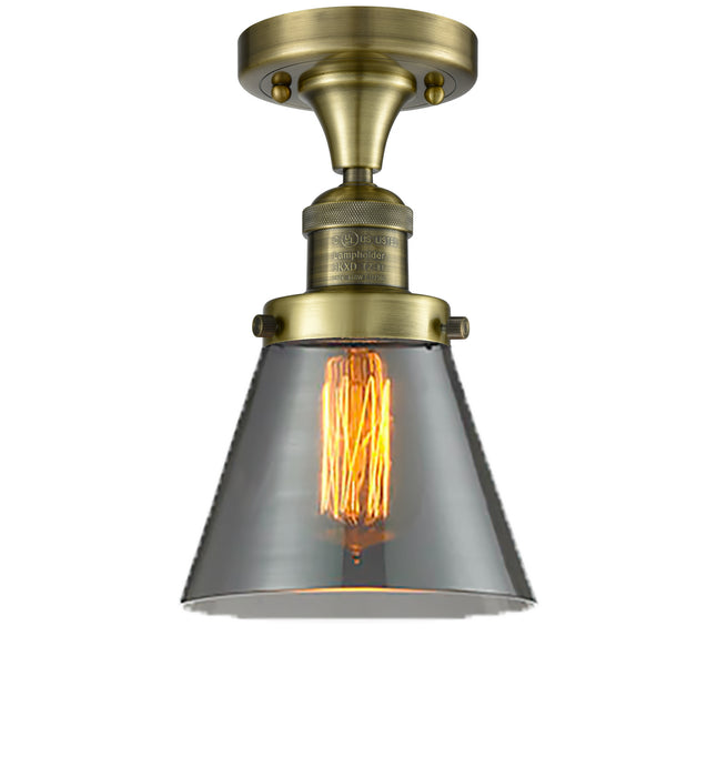 Innovations 517-1CH-AB-G63 One Light Semi-Flush Mount, Antique Brass