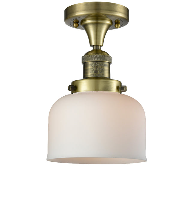 Innovations 517-1CH-AB-G71 One Light Semi-Flush Mount, Antique Brass
